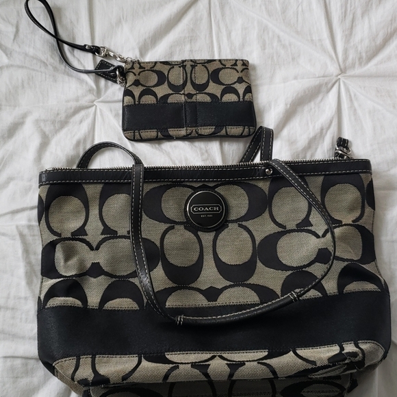 Coach Handbags - Coach Handbag and Matching Wristlet